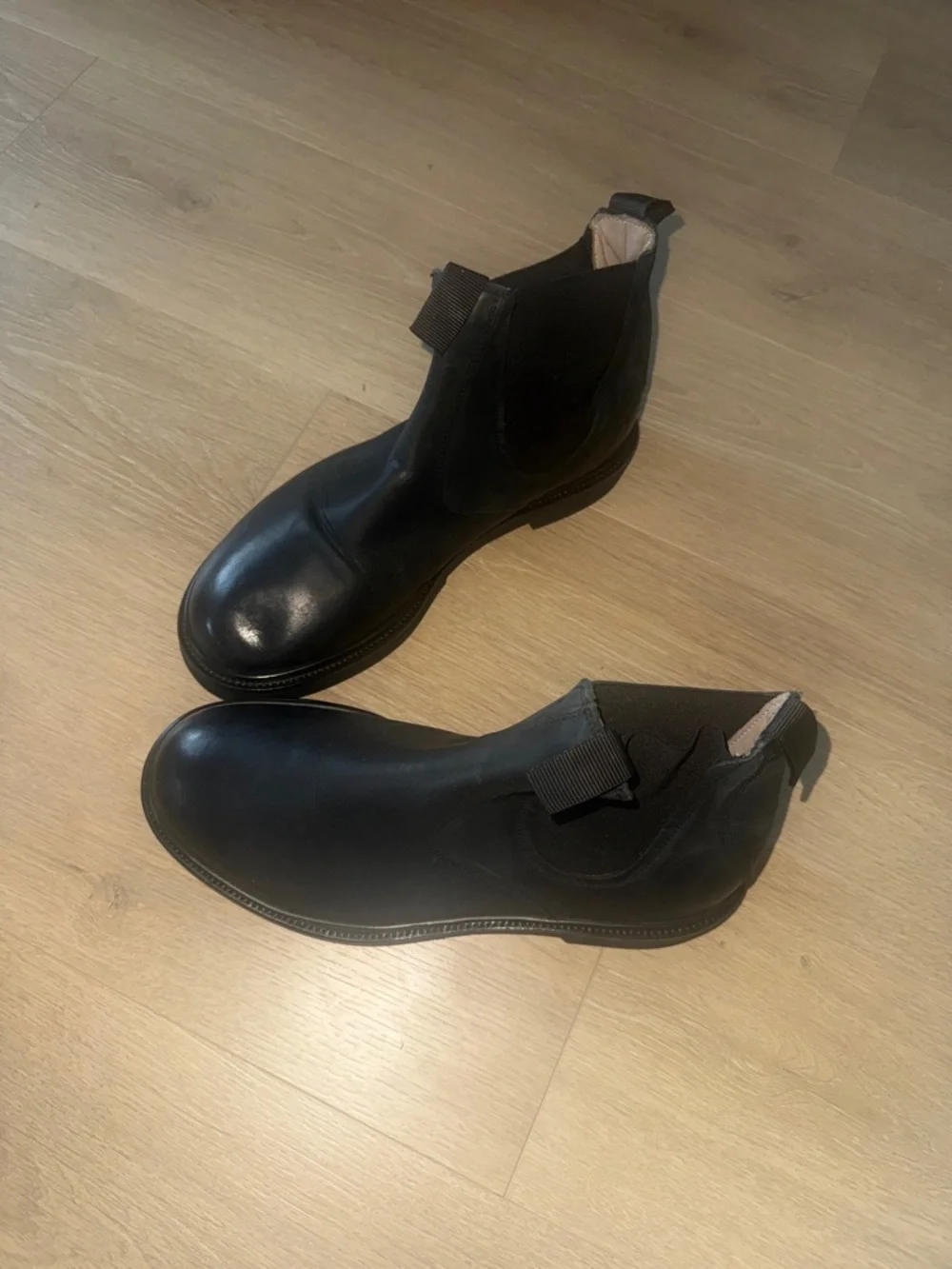 All Saints CREED LEATHER CHELSEA BOOTS Men's Black Chelsea Lug Boots Sz 45